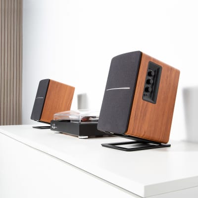 7" Desktop Speaker Stands for Midsize Bookshelf Computer Speakers Black - Pair image 5
