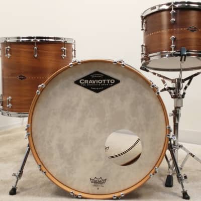 Craviotto 22/13/16" Solid Walnut Drum Set - Video. Signed Shells, ex Blackbird Studio Kit #340 2012 image 5