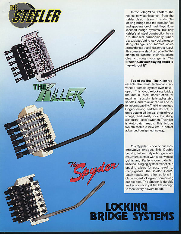 Kahler deals locking tremolo