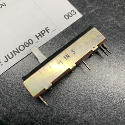 Roland Juno-60 Replacement HPF Slider Switch (P/N #13159505, EVA-A03C14AGA) 1983 image 4