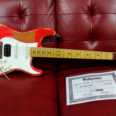 Palermo PG4 Mick Mars Replica Electric Guitar 2024 - Fiesta Red W/ Case NEW image 1