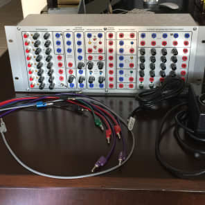 STS Serge Sequencer Shop Panel w/ PS2A Power Supply, 4.5" Chassis w/ Rack Ears and 10 Patch Cables image 1