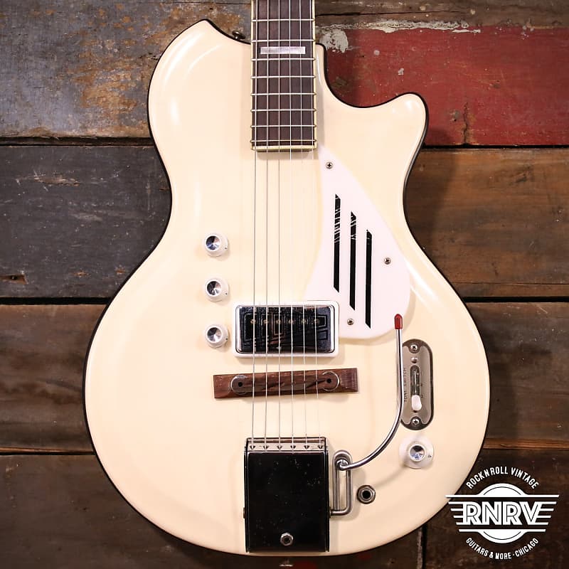 1965 Supro Holiday Guitar Res O Glass White image 1