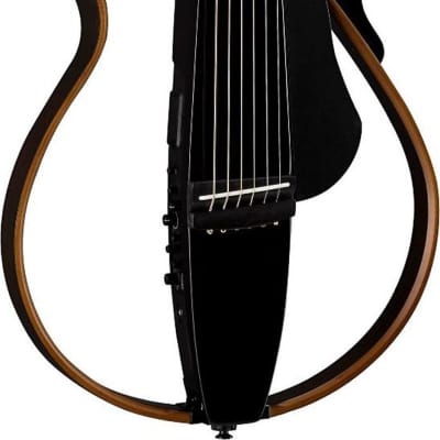 Yamaha SLG200S Steel-String Silent Guitar, Translucent Black w/ Gig Bag image 2