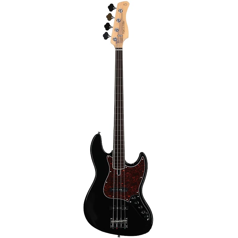 Sire Marcus Miller V7 Alder-4 Fretless Bass Guitar - Black - Display Model image 1