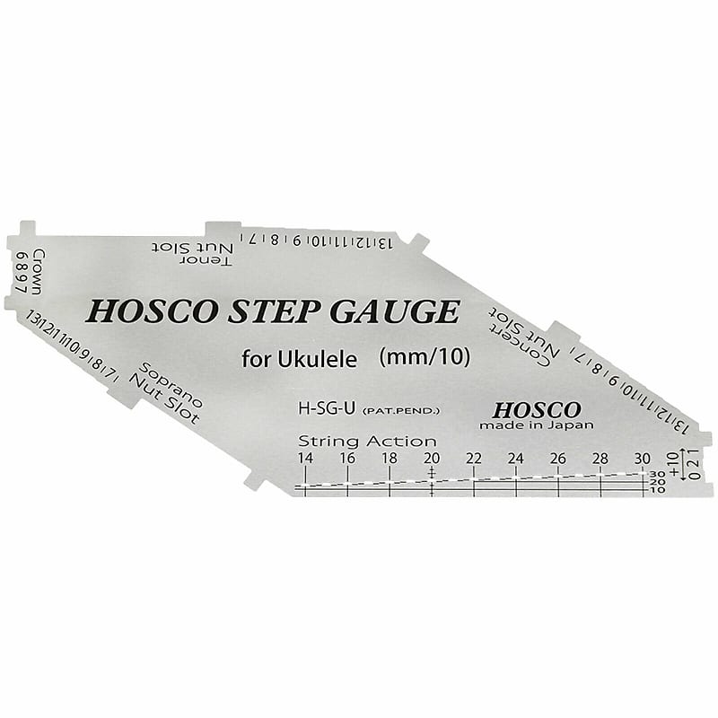 NEW Hosco Stainless Steel Step Gauge for Soprano, Concert & Tenor Size Ukuleles image 1