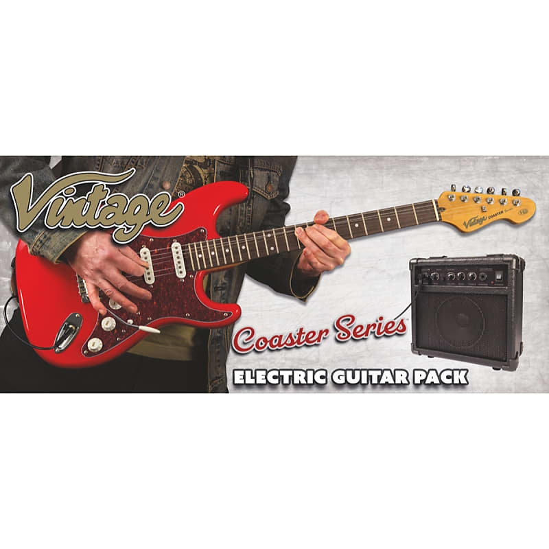 Vintage V60 Coaster Series Electric Guitar Pack Boulevard Black