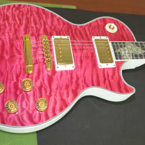 Gibson USA Custom Shop Crimson Division Les Paul Custom Translucent Pink in Case image 16