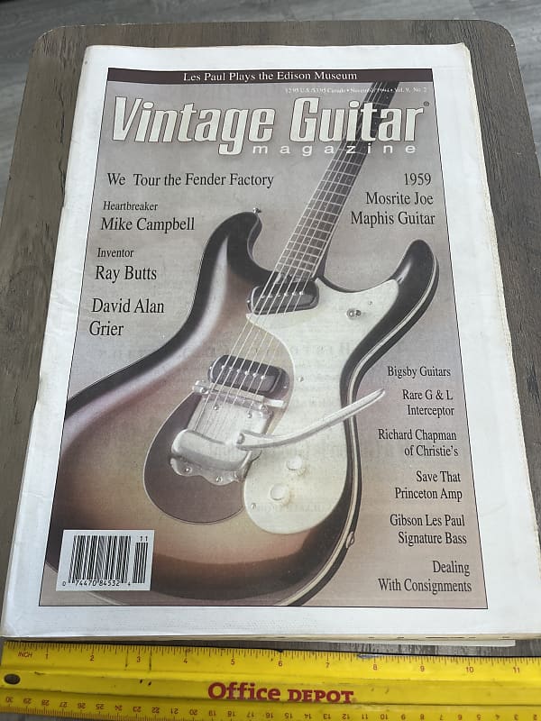 Vintage guitar magazine Fender factory tour November 1994 Reverb
