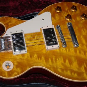 1997 Gibson Les Paul 58 Reissue Custom Shop Monster Quilt Top Butterscotch 100% Mint Case Queen RARE image 13
