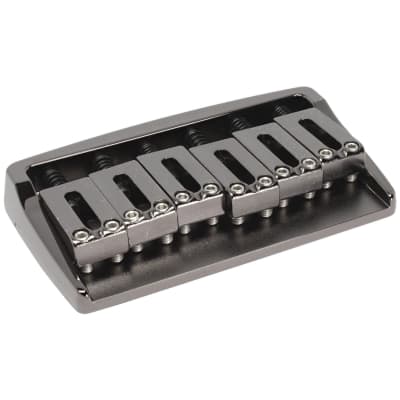 GOTOH 510FX-6 Fixed Bridge Brass Body Steel Saddles - Black 