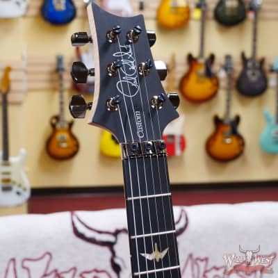 Paul Reed Smith PRS Wood Library 10 Top Custom 24 Floyd Rose Ebony Fingerboard Flame Maple Neck Blue Fade image 7