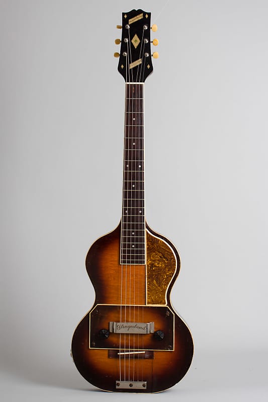 Slingerland  Songster Model 401 Solid Body Electric Guitar (1936), ser. #132, original black hard shell case. image 1