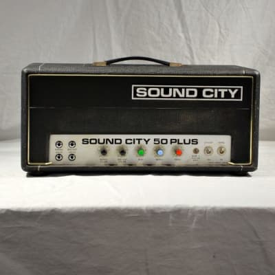 Sound City 50 Plus Amplifier 1971 - Black / Silver image 1