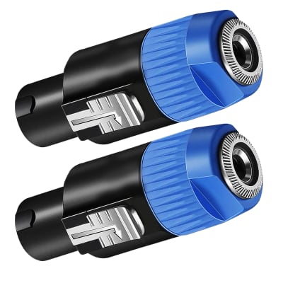 5 Core 2 Pieces Speakon To 1/4 Adapter Connector, Upgraded 1/4 Female To Male Connector Speaker SPKN ADP 2PCS image 1