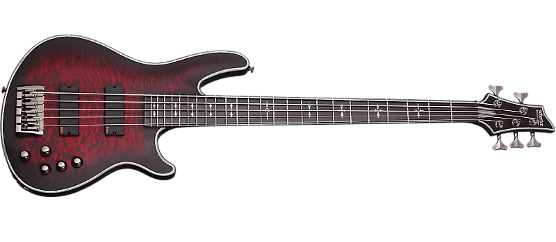 Schecter Hellraiser Extreme-5 Active 5-String Bass Crimson | Reverb