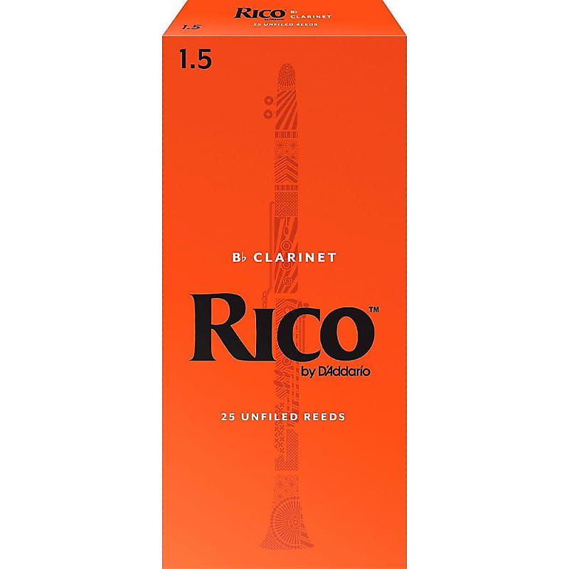 Rico Bb Clarinet Reeds, Box of 25 Strength 1.5 image 1