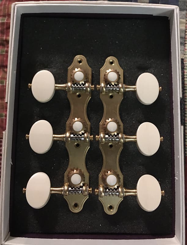 Alessi F1 Classical Guitar Tuners Gold and Ivory Reverb
