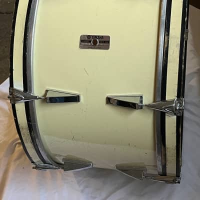 Yamaha Vintage Yamaha 24 x 12" Marching Bass  Drum  - White MIJ image 4