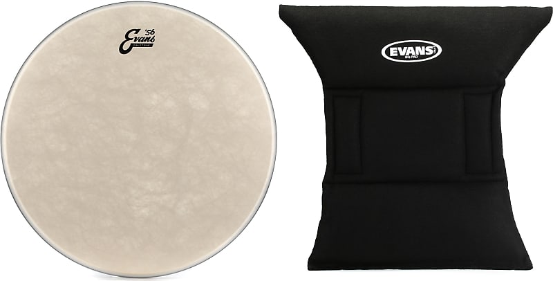Evans Calftone Bass Drumhead - 20 inch  Bundle with Evans EQ Pad Bass Drum Muffler image 1