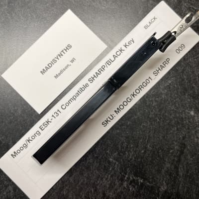 ORIGINAL Moog/Korg/Univox Replacement Black/Sharp Key (for Matsushita ESK-131 Keybeds) for Moog MG-1, Prodigy, Rogue, Opus 3, Korg Minikorg 700, Minikorg 700S, MS-10, MS-20, VC-10, Poly Ensemble P, Univox K1/K2, and more