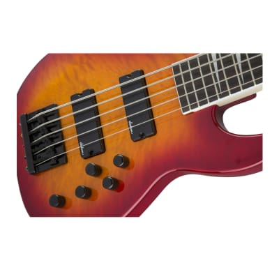 Jackson JS Series Concert Bass JS3VQ 5-String Electric Guitar with Amaranth Fingerboard (Right-Handed, Cherry Burst) image 6