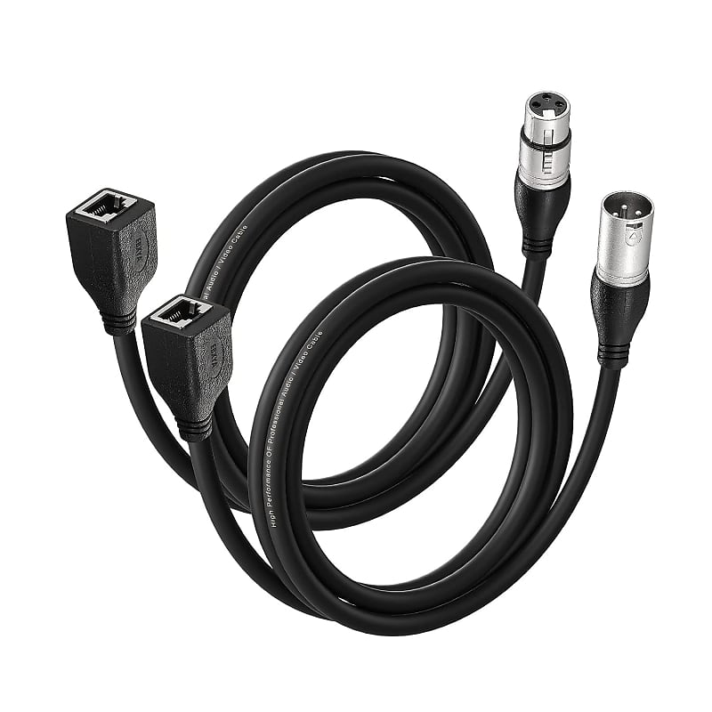 DMX Signal Cable - XLR3 Male to XLR5 Female - 1m