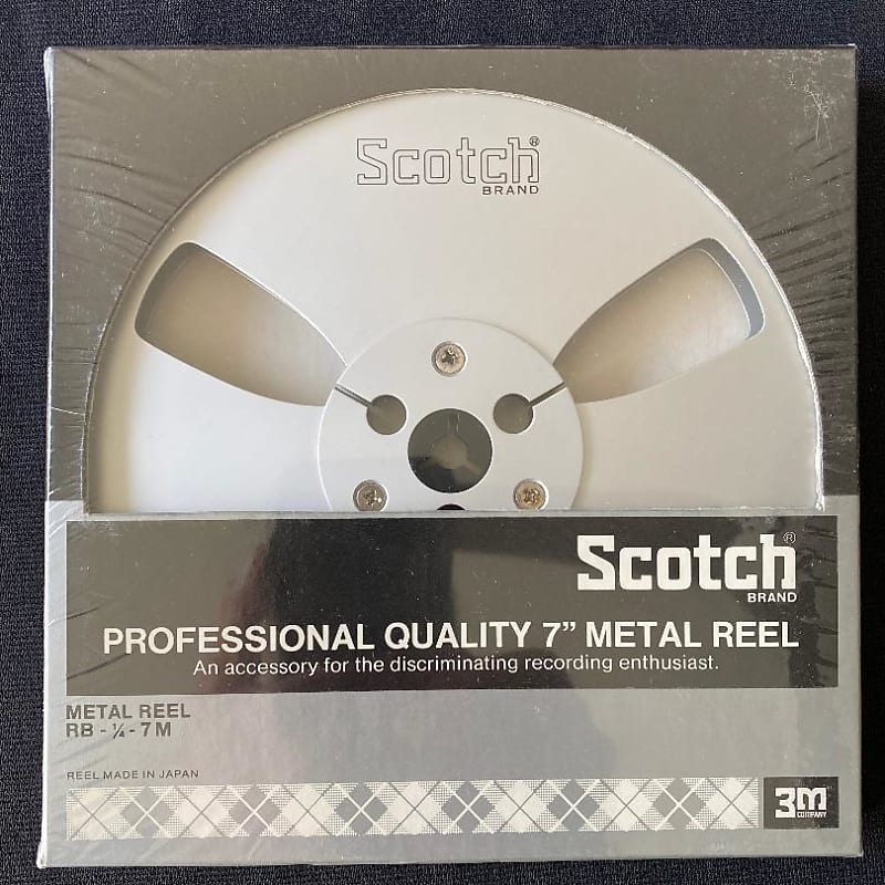 3 - Scotch 7 Professional Metal Take Up Reels RB-1/4-7M with recording tape