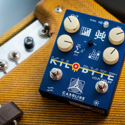 Mint Caroline Guitar Company Kilobyte Lo-Fi Delay - Limited Edition Tulsa City Flag Colors image 4