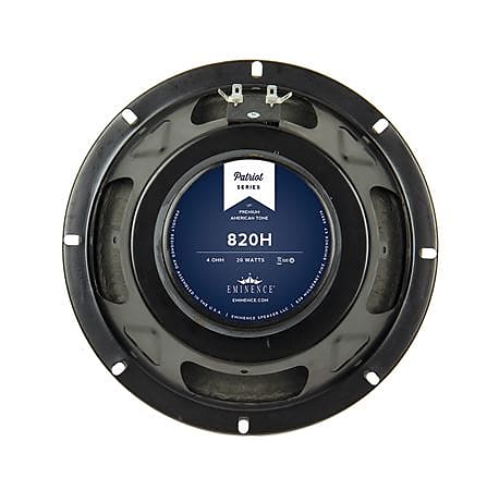 eminence 820H 4Ω 8 Eminence 820H: 8 inch Hemp Cone 4 ohm Guitar Speaker