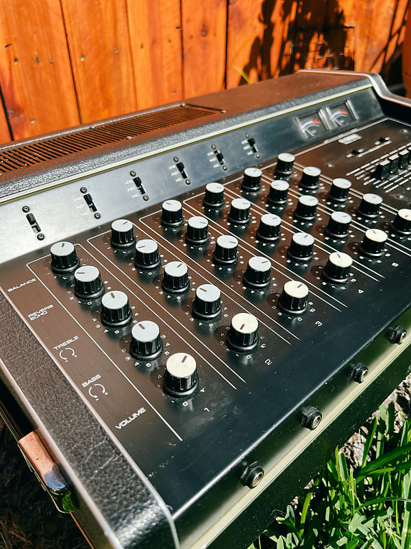 Yamaha EM150 70s 6 Channel Mixer w Spring Reverb Black Reverb