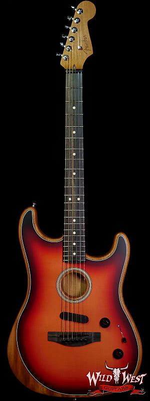 Fender American Acoustasonic Stratocaster Ebony Fingerboard 3-Color Sunburst image 1