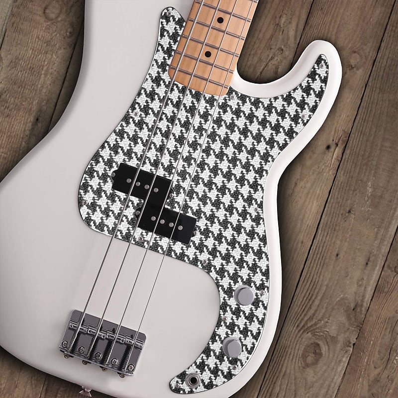 Custom Printed P Bass Pickguard 3 Ply Vintage Houndstooth Reverb 3325