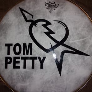 Tom Petty and the Heat Breakers  design #2 band logo black design on a Remo 14" drum head image 1