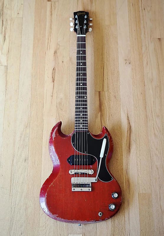 Hard Aged ‘65 SG replica Vibrola-unit Gibson SG Junior With Vibrola 1965 - Cherry | Reverb