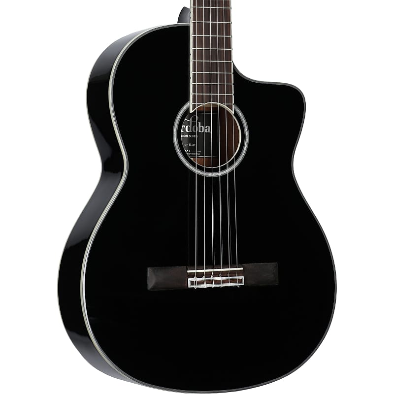 Cordoba Fusion 5 Nylon String Guitar, Black