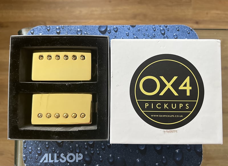 OX4 PAF pickups, low wind Alnico4 Gold covers Reverb