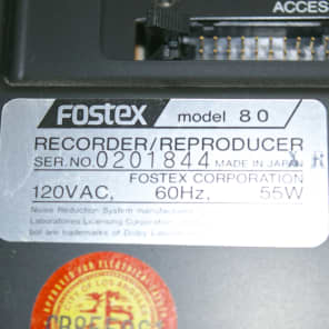 Fostex Model 80 Manual