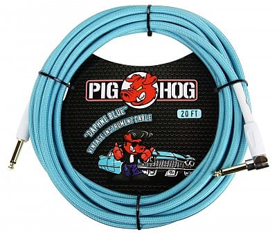 Pig Hog "Daphne Blue" Instrument Cable, 20ft Right Angle w/ FREE SAME DAY SHIPPING image 1
