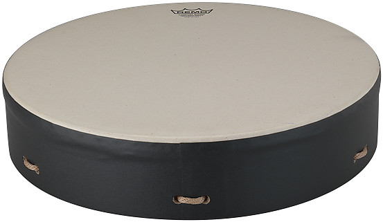 Remo Buffalo drum 16 Diameter 3.5 Depth With Comfort Sound Technology Mallet Black Reverb