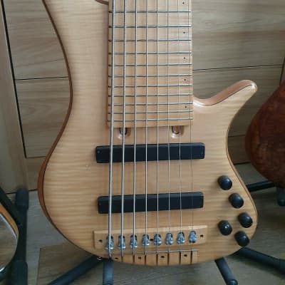 Noguera Bruno Ramos Custom 8 String Bass. Flame Maple Top, Red Alder Body, Excellent Condition. image 2