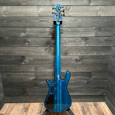 Spector NS Dimension 4 String Multi Scale Electric Bass Guitar Black & Blue Gloss B Stock image 15
