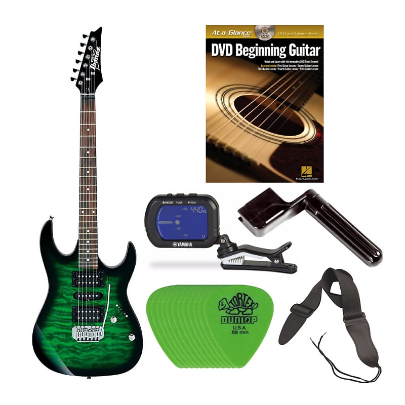 Ibanez GRX70QA GIO RX Series Electric Guitar Green + Free DVD, Guitar Pics, Strap, String Winder and Tuner image 1