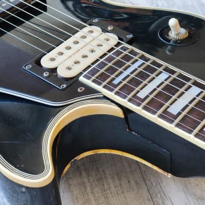 【ビンテージ】Aria pro ii. LC-500 ジャンク 1976 Aria Pro II Japan LC-500 Les Paul Custom (Black/Ebony