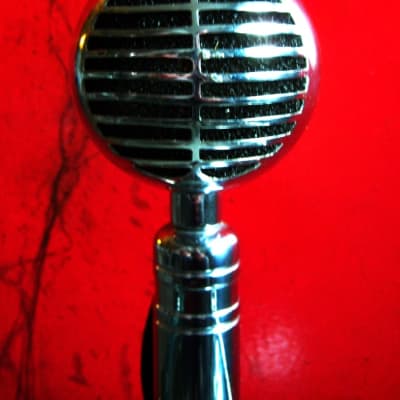 Vintage 1940's RCA MI-12017-G dynamic / crystal mod microphone Hi Z w cable & stand prop display Shure image 5