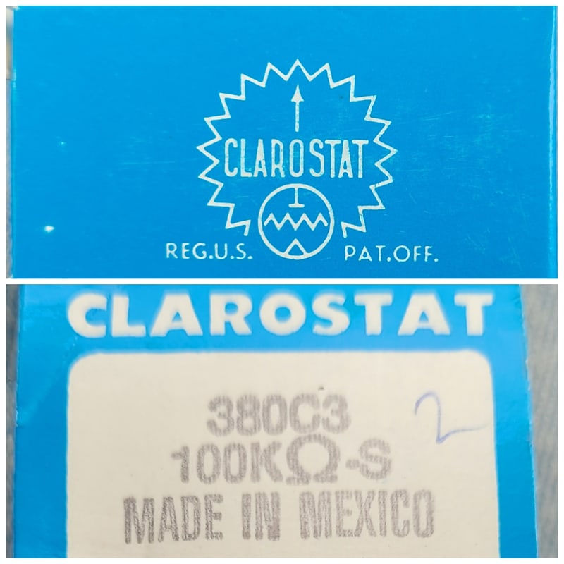 Clarostat Potentiometer 100k Linear 380cs Foxx Wah VOX FASEL Reverb