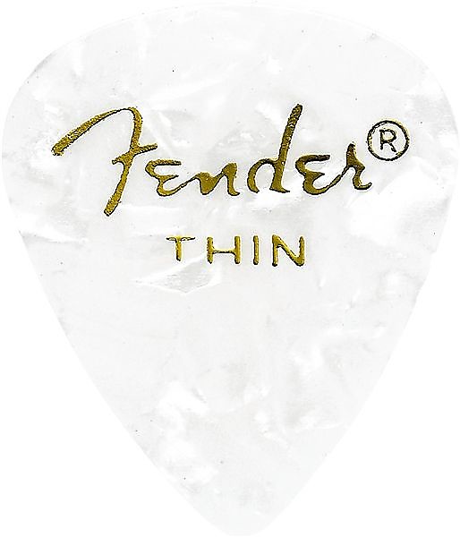 Fender 351 Shape Premium Picks, Thin, White Moto, 144 Count 2016 image 1