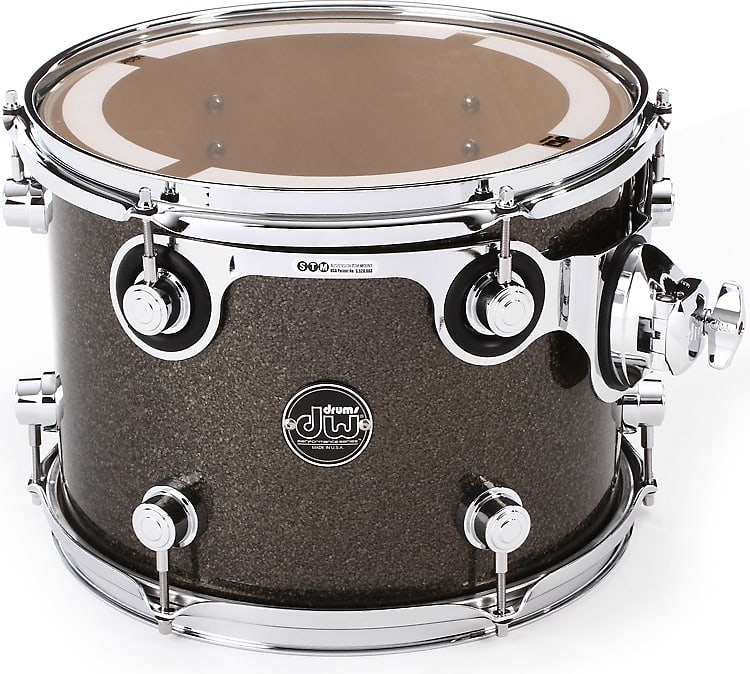 DW Performance Series Mounted Tom - 9 x 12 inch - Pewter Sparkle FinishPly image 1