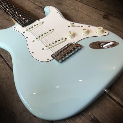 2017 Fender Custom Shop 1960 Reissue Stratocaster in Sonic Blue with hard shell case and COA & Tags image 9