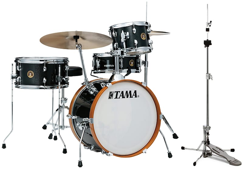 Tama Club-JAM LJK48S 4-piece Shell Pack with Snare Drum - Charcoal Mist  Bundle with Tama HH55F The Classic Series Flat-based Hi-hat Stand image 1